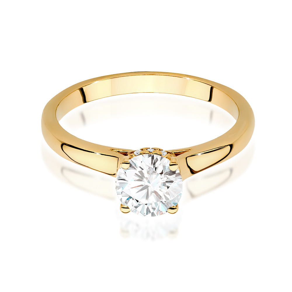 Inel Aur 9K cu Diamante de Laborator 0.76 ct