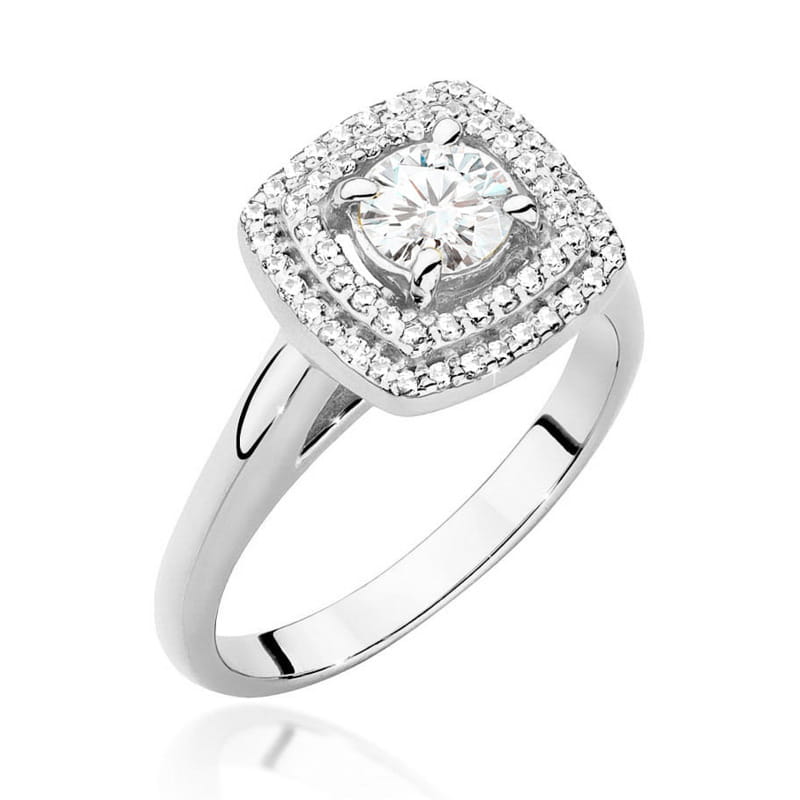 Inel Aur 9K cu Diamante Naturale 0.78 ct