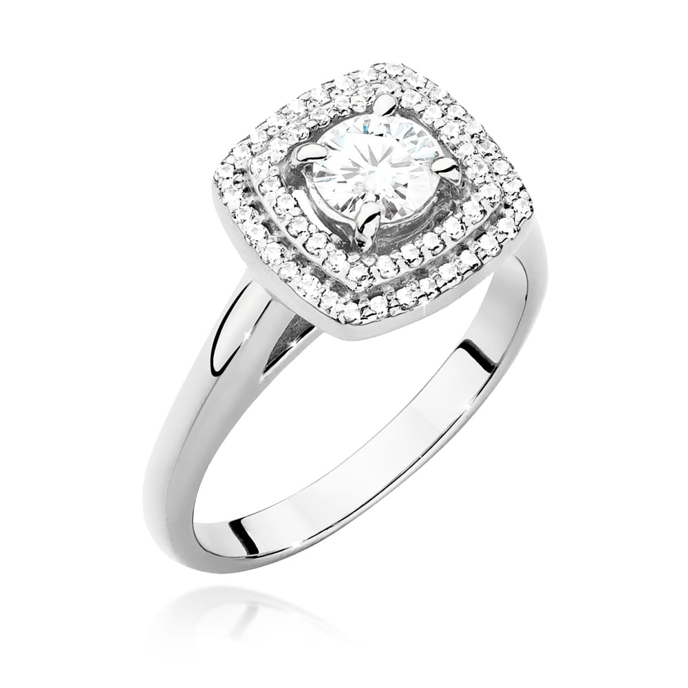 Inel Aur 9K cu Diamante de Laborator 0.78 ct