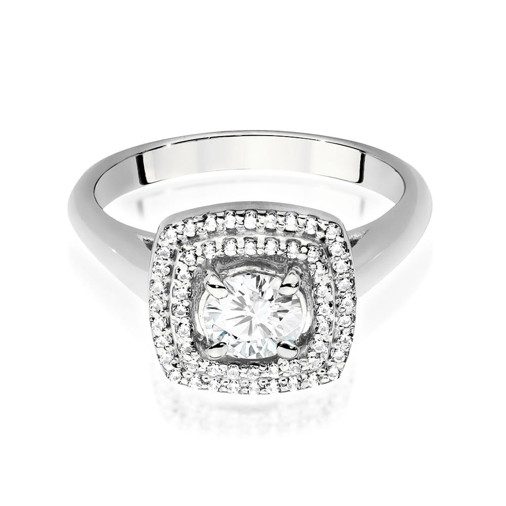 Inel Aur 9K cu Diamante de Laborator 0.78 ct