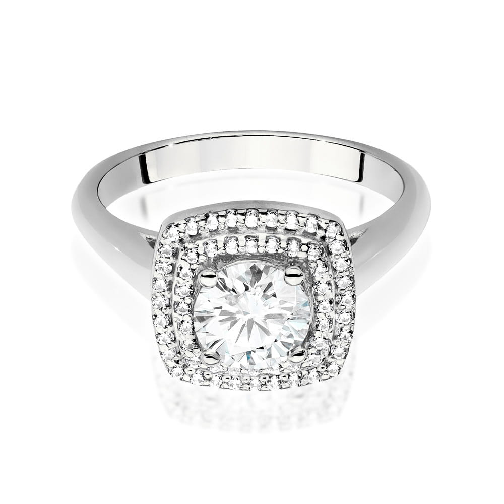 Inel Aur 9K cu Diamante de Laborator 0.98 ct