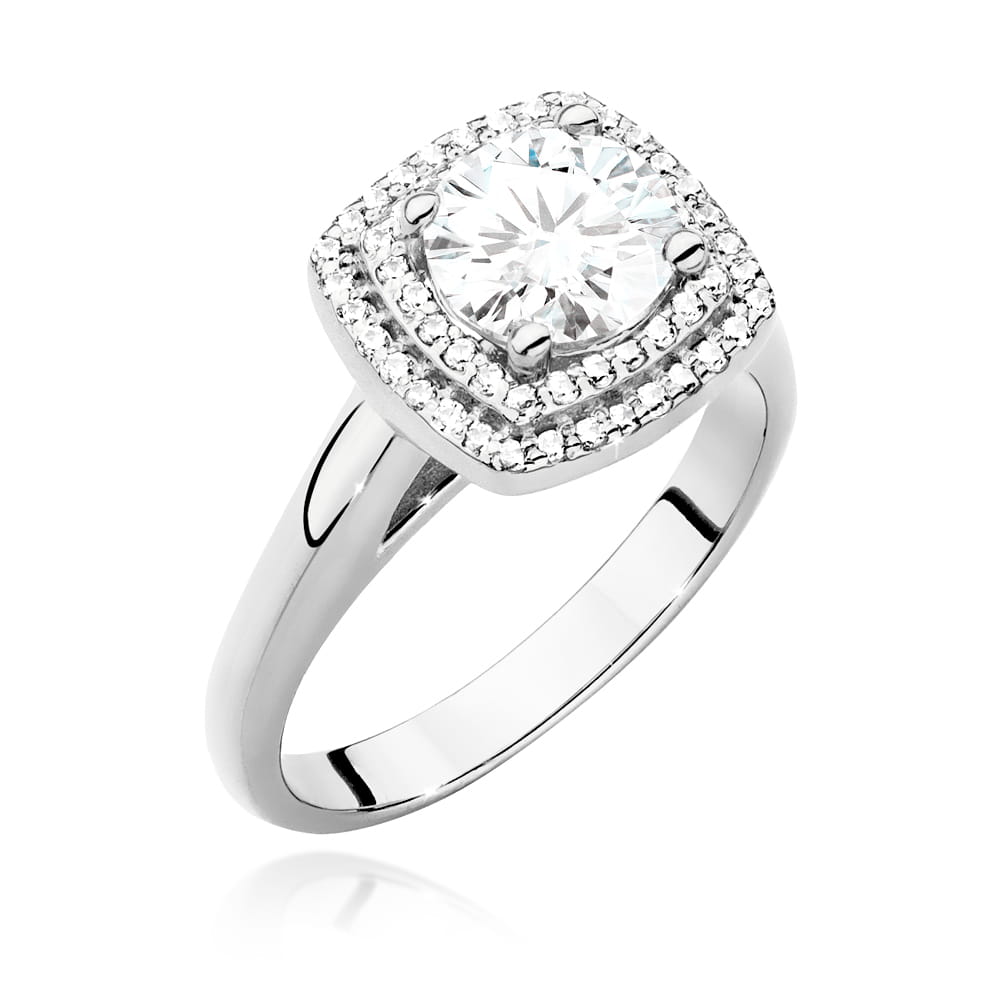 Inel Aur 9K cu Diamante de Laborator 1.28 ct
