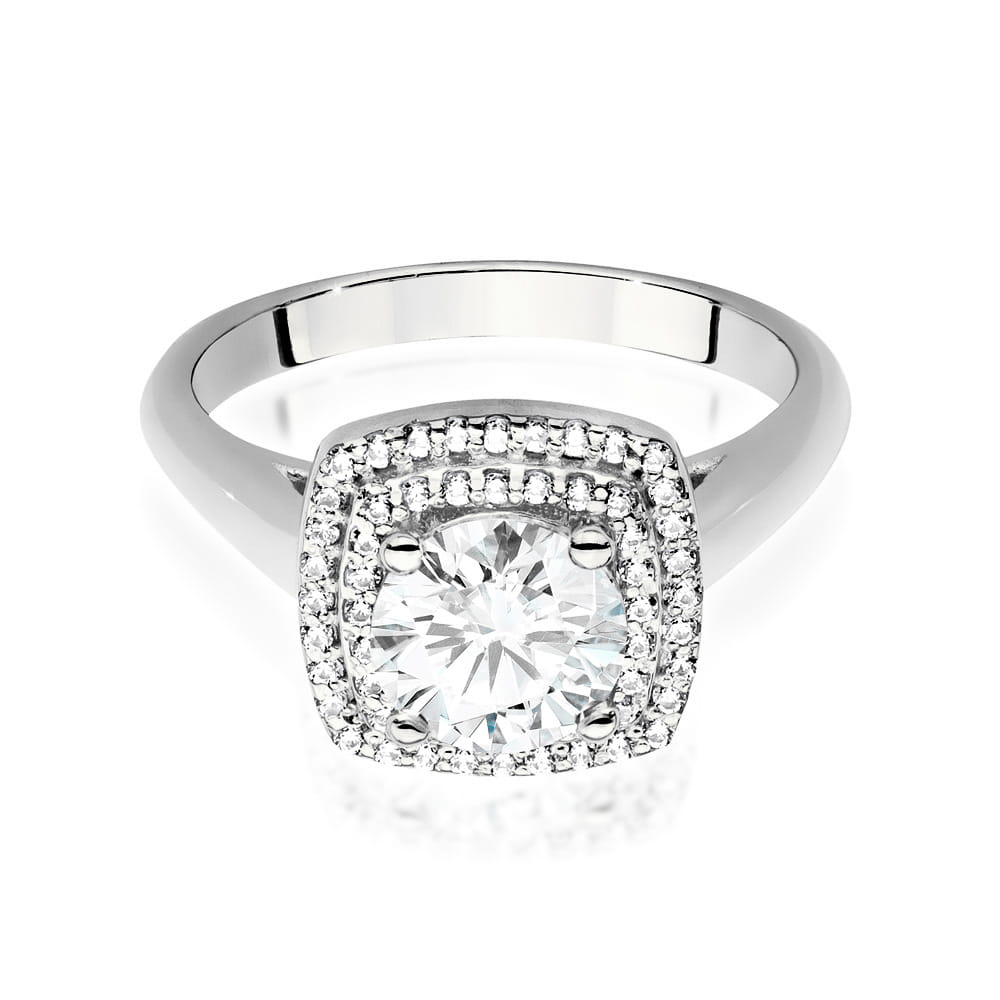 Inel Aur 9K cu Diamante de Laborator 1.28 ct