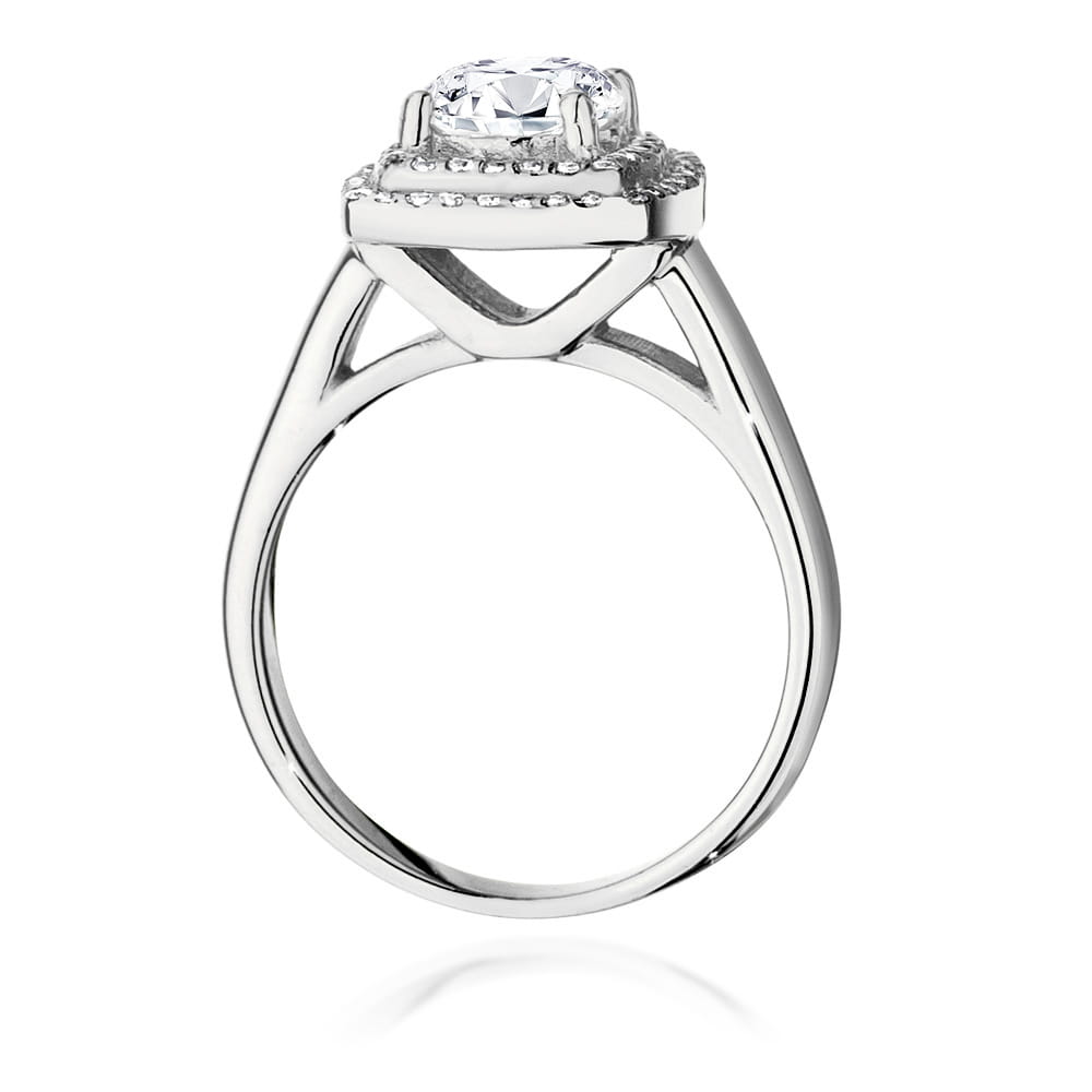 Inel Aur 9K cu Diamante de Laborator 1.28 ct