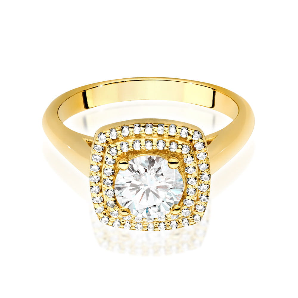 Inel Aur 9K cu Diamante Naturale 0.98 ct