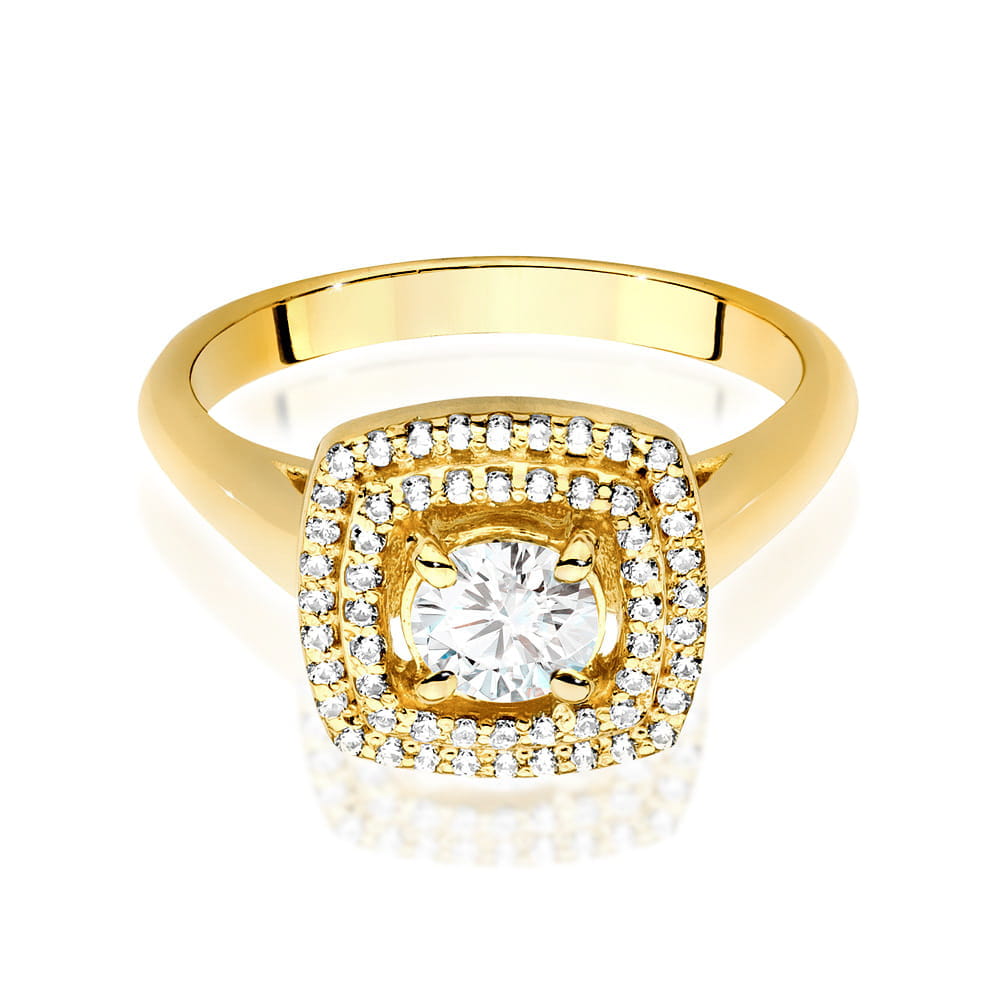 Inel Aur 9K cu Diamante de Laborator 0.68 ct