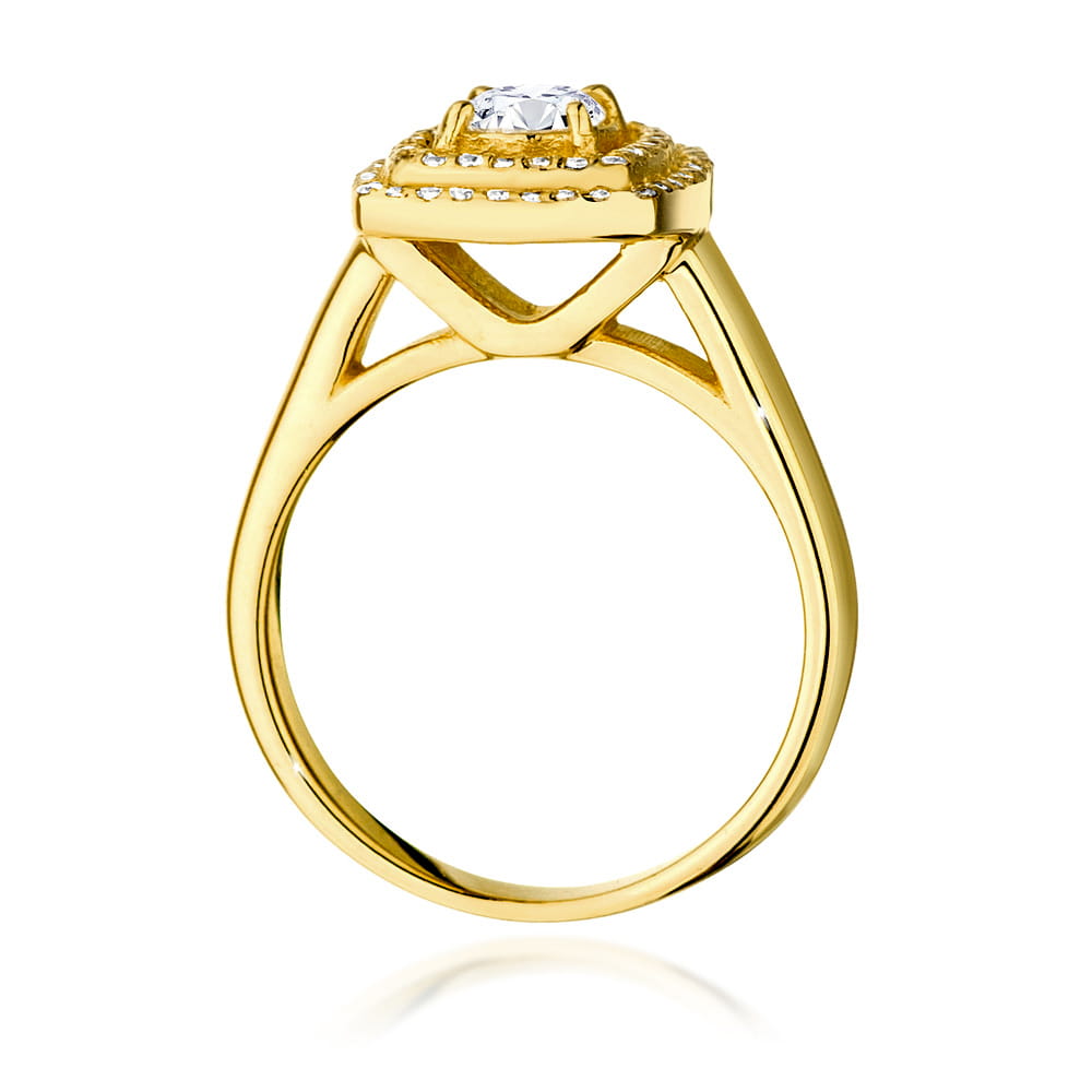Inel Aur 9K cu Diamante de Laborator 0.68 ct