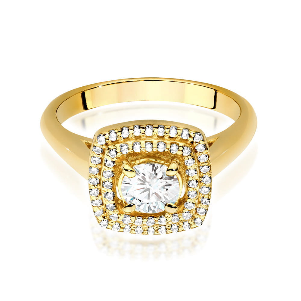 Inel Aur 9K cu Diamante de Laborator 0.78 ct