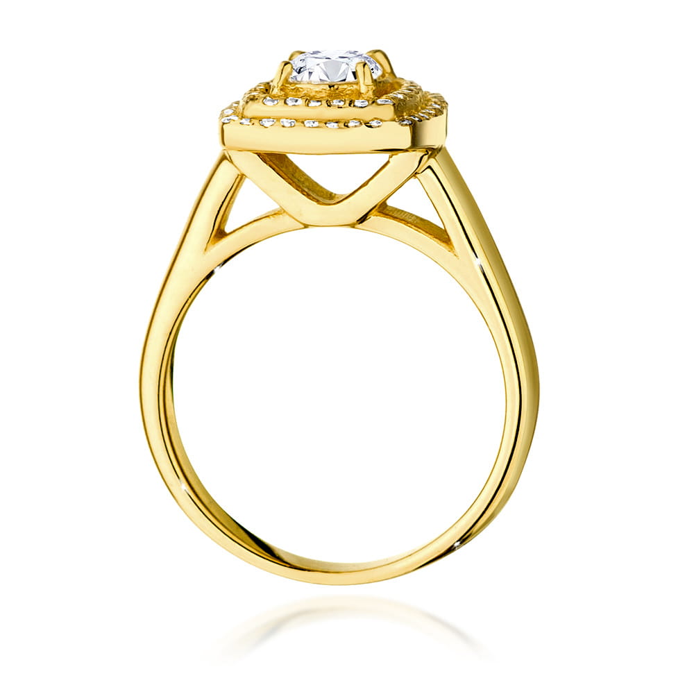 Inel Aur 9K cu Diamante de Laborator 0.78 ct