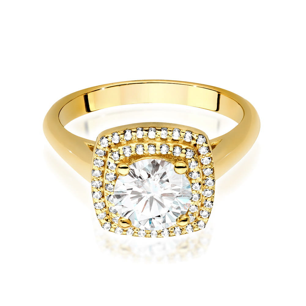 Inel Aur 9K cu Diamante de Laborator 1.28 ct