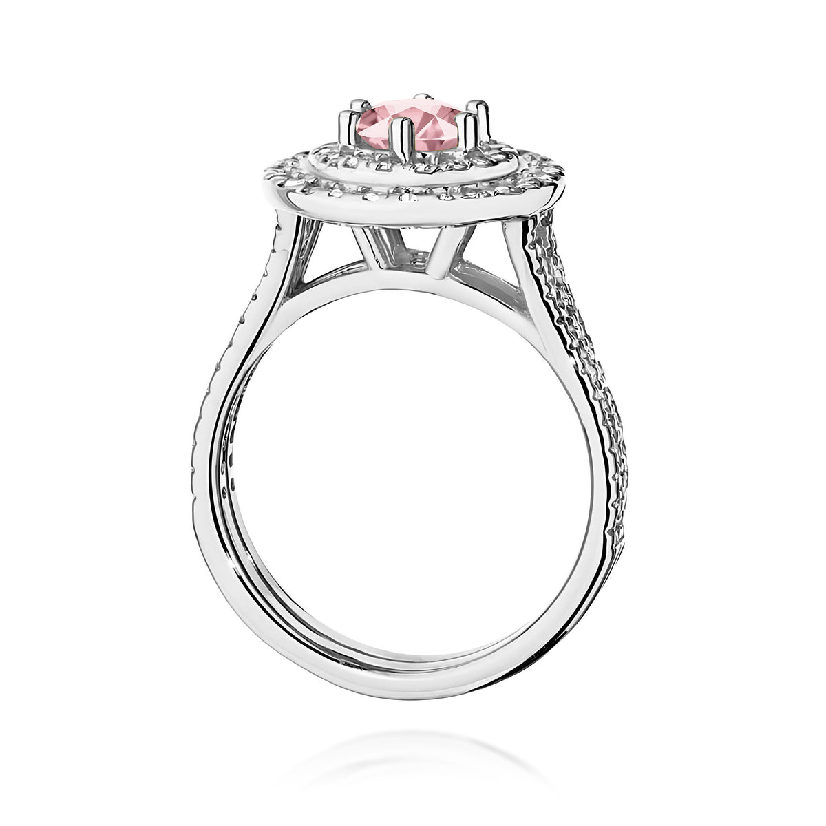 Inel Aur 9K cu Diamante Roz de Laborator 1.11 ct