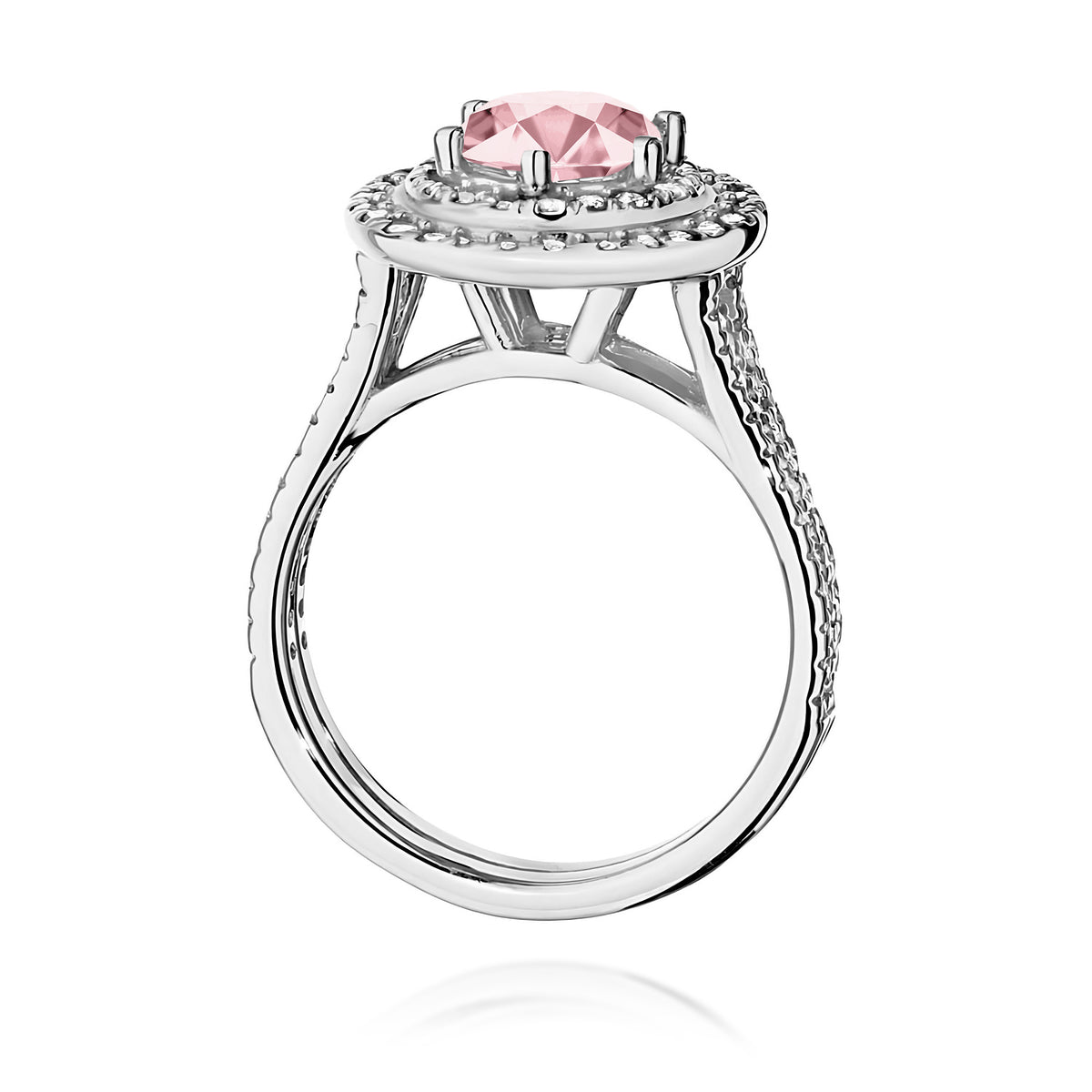 Inel Aur 9K cu Diamante Roz de Laborator 1.63 ct