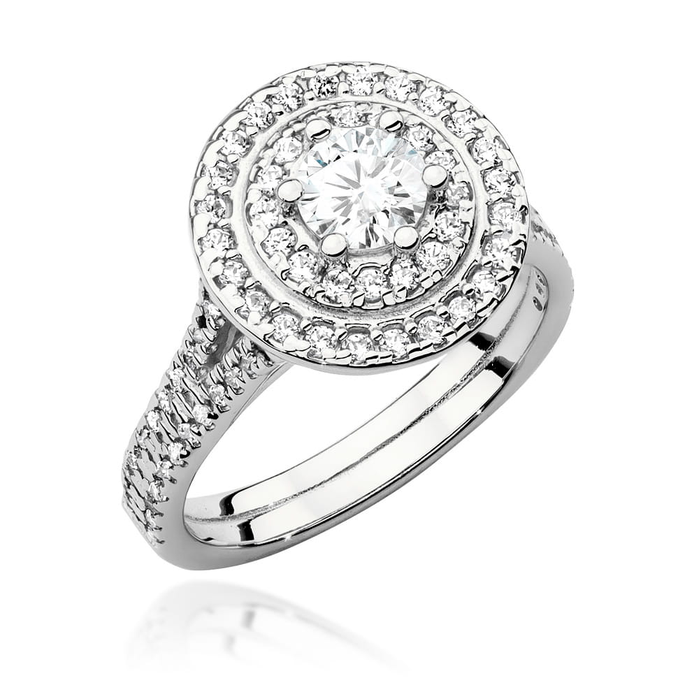 Inel Aur 9K cu Diamante de Laborator 1.11 ct