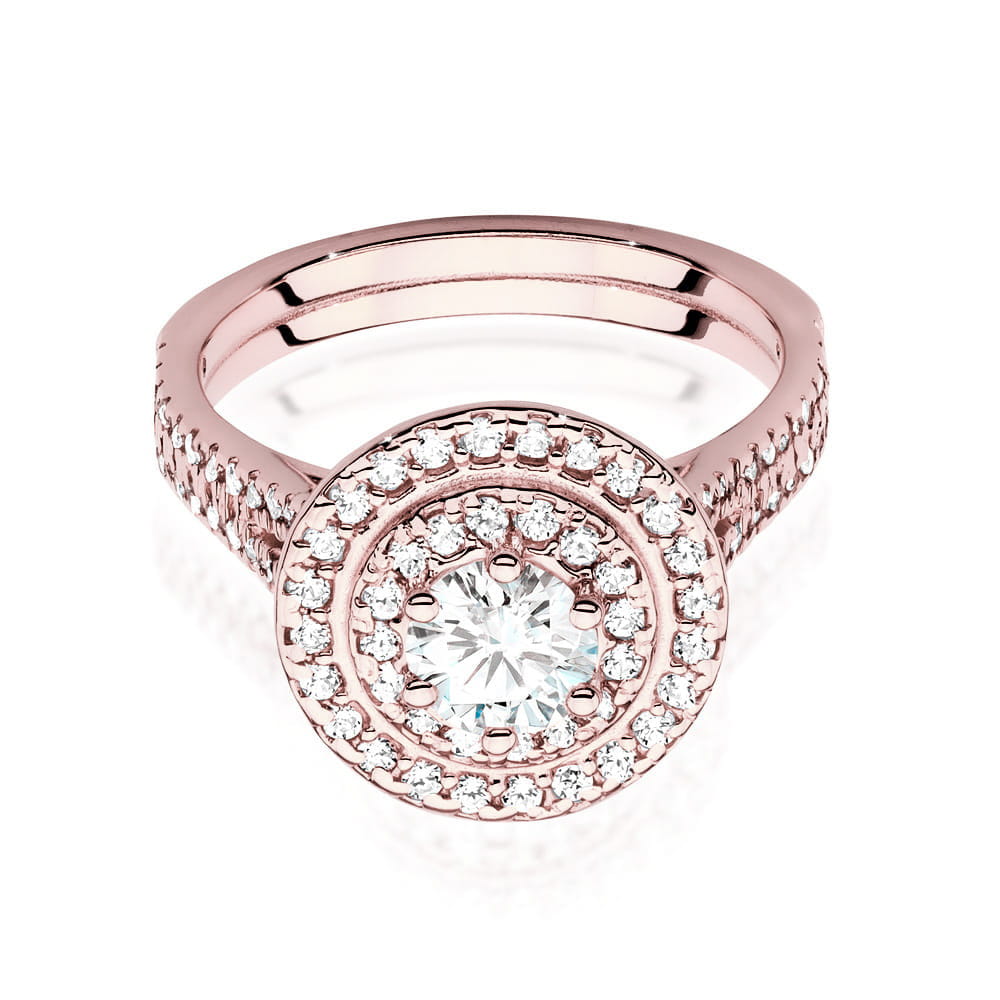Inel Aur 14K cu Diamante de Laborator 1.11 ct