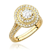 Inel Aur 9K cu Diamante Naturale 1.11 ct