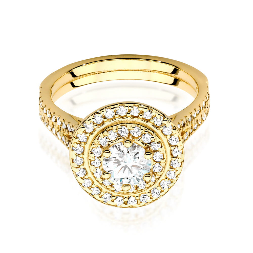 Inel Aur 9K cu Diamante Naturale 1.11 ct