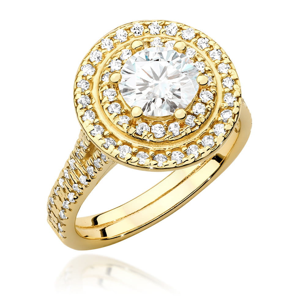 Inel Aur 9K cu Diamante Naturale 1.63 ct