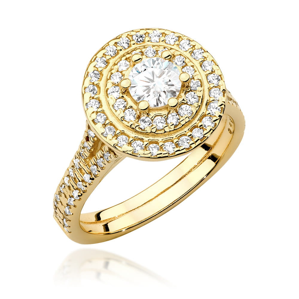 Inel Aur 9K cu Diamante de Laborator 1.01 ct