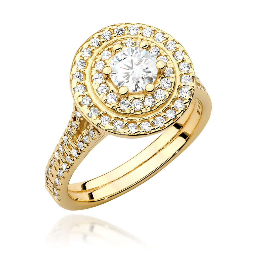 Inel Aur 9K cu Diamante de Laborator 1.11 ct