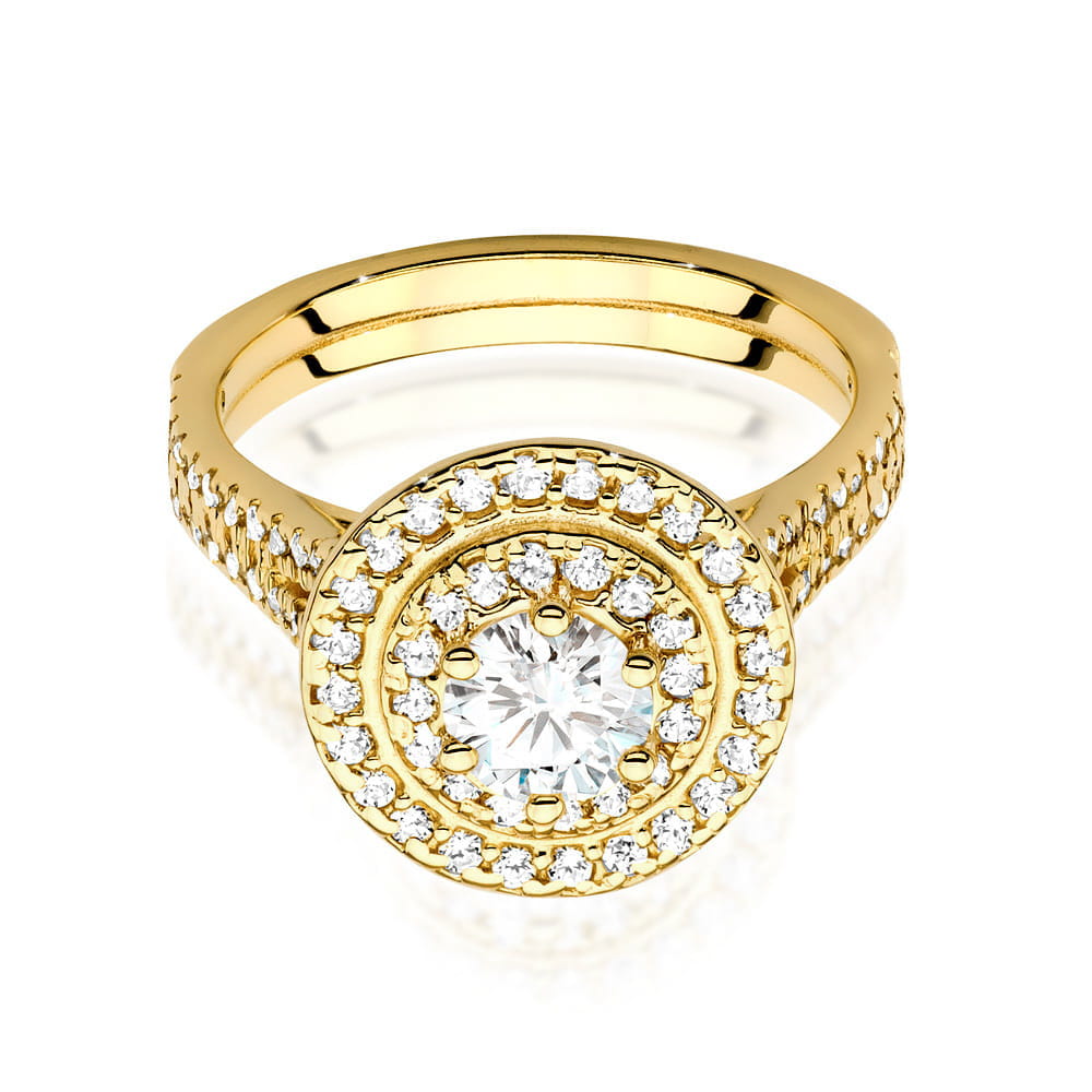 Inel Aur 9K cu Diamante de Laborator 1.11 ct