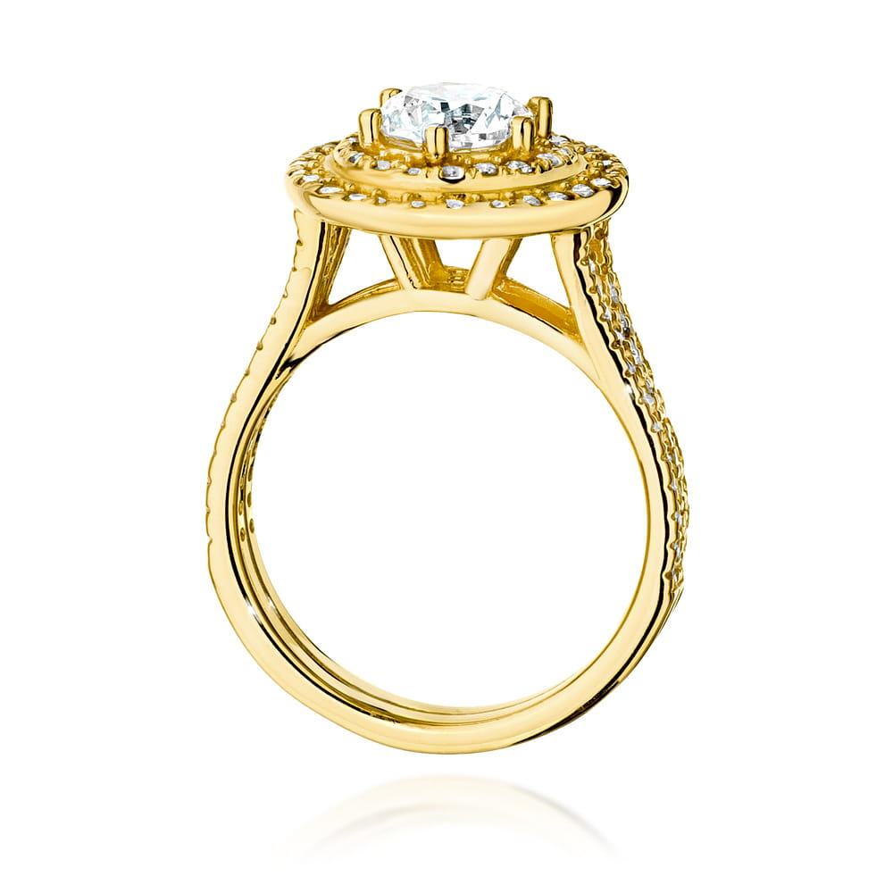 Inel Aur 9K cu Diamante de Laborator 1.33 ct