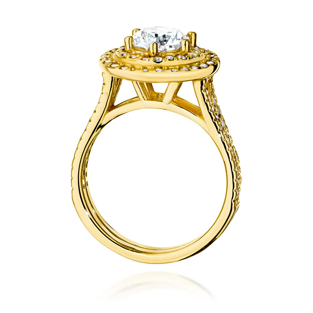 Inel Aur 9K cu Diamante de Laborator 1.63 ct