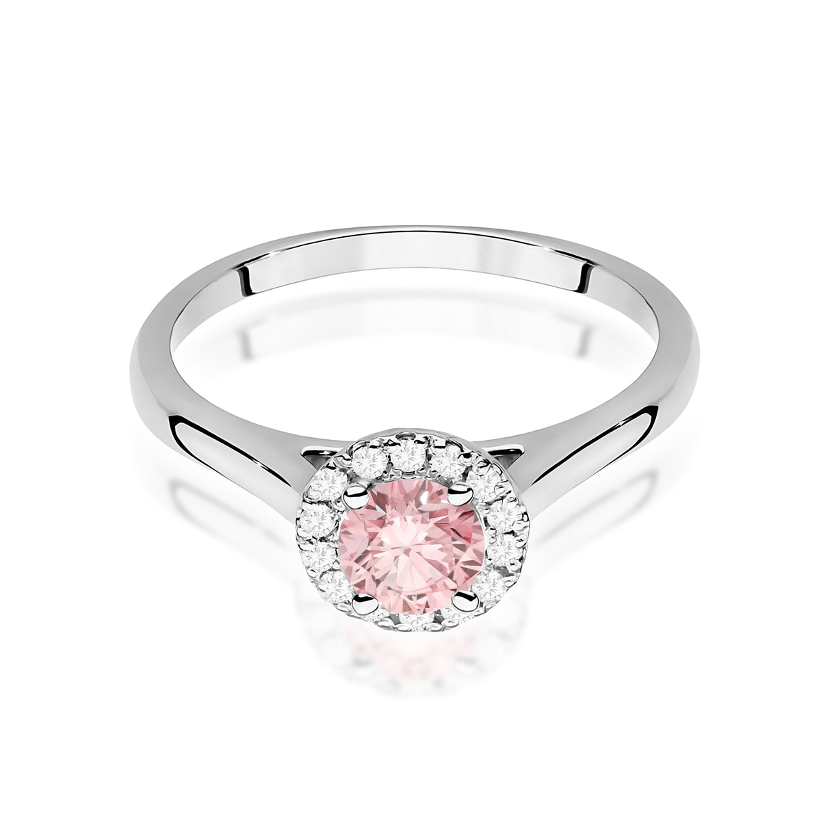 Inel Aur 14K cu Diamante Roz de Laborator 0.62 ct