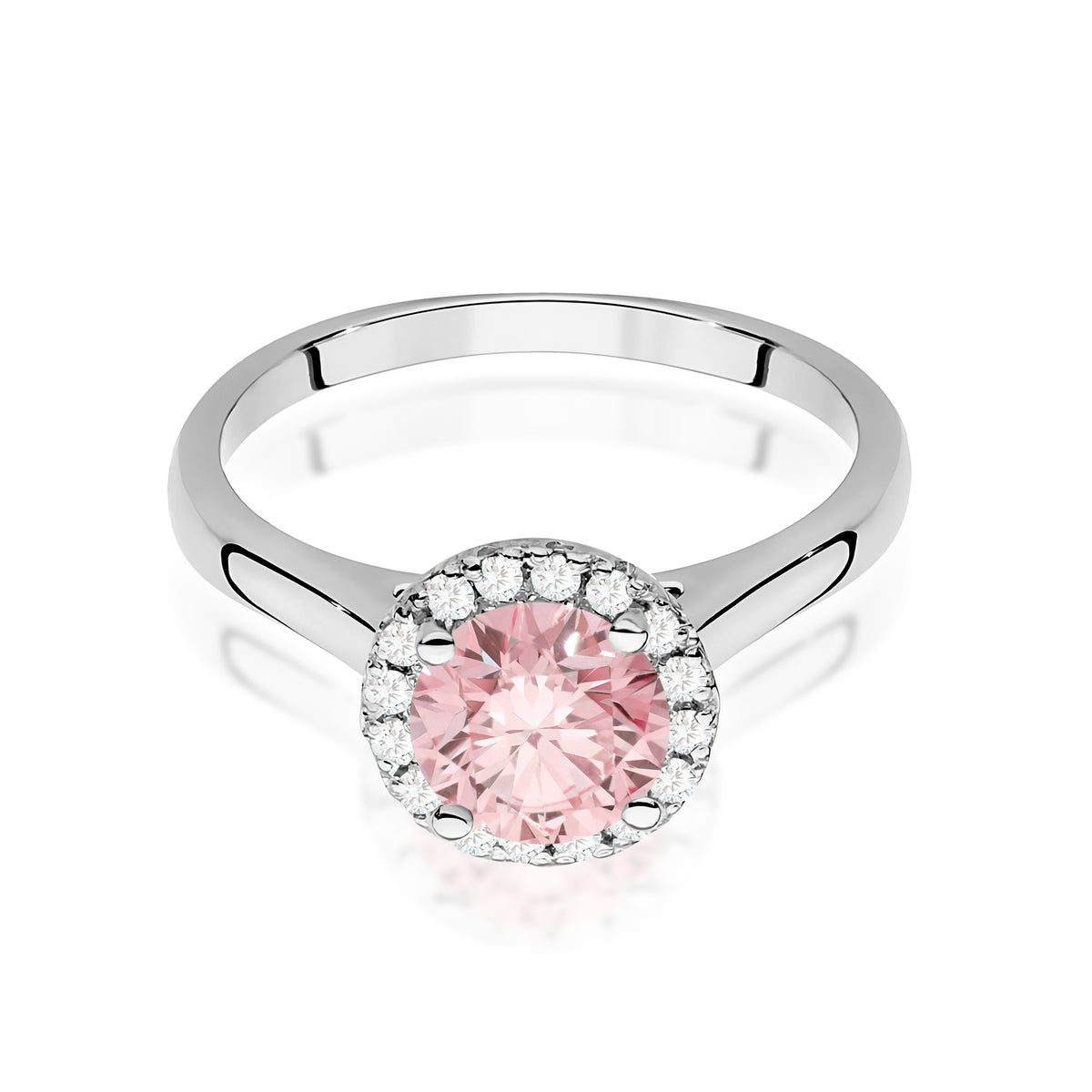 Inel Aur 14K cu Diamante Roz de Laborator 1.14 ct