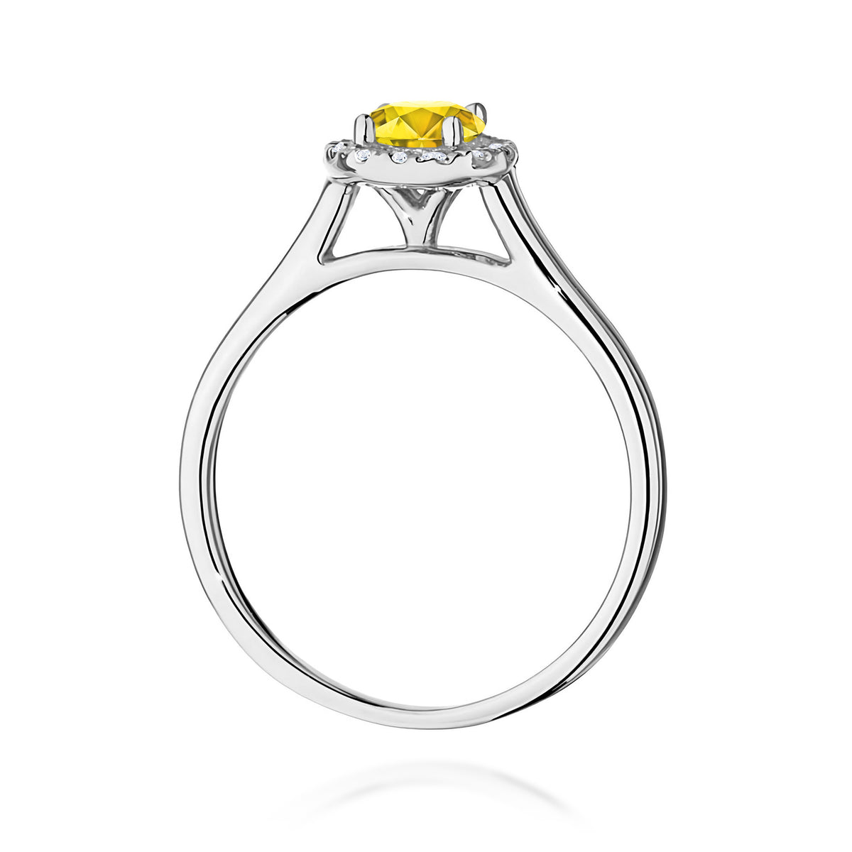 Inel Aur 14K cu Diamante Galben de Laborator 0.62 ct