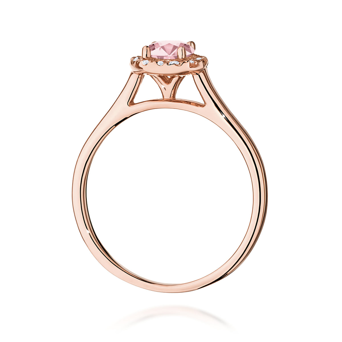 Inel Aur 14K cu Diamante Roz de Laborator 0.62 ct