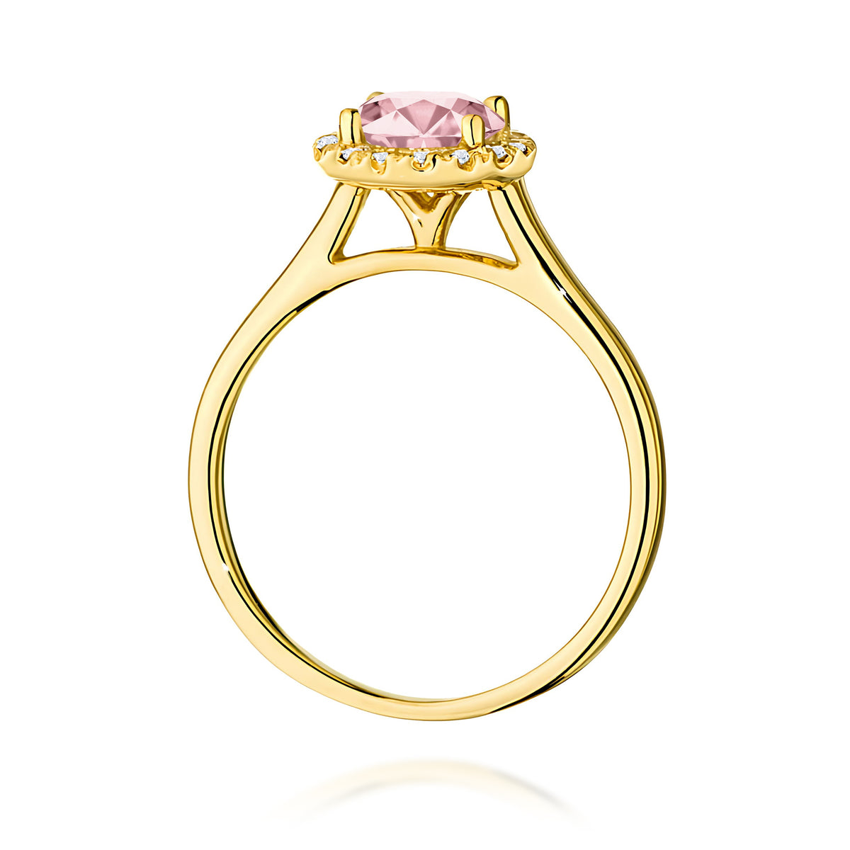 Inel Aur 14K cu Diamante Roz de Laborator 1.14 ct