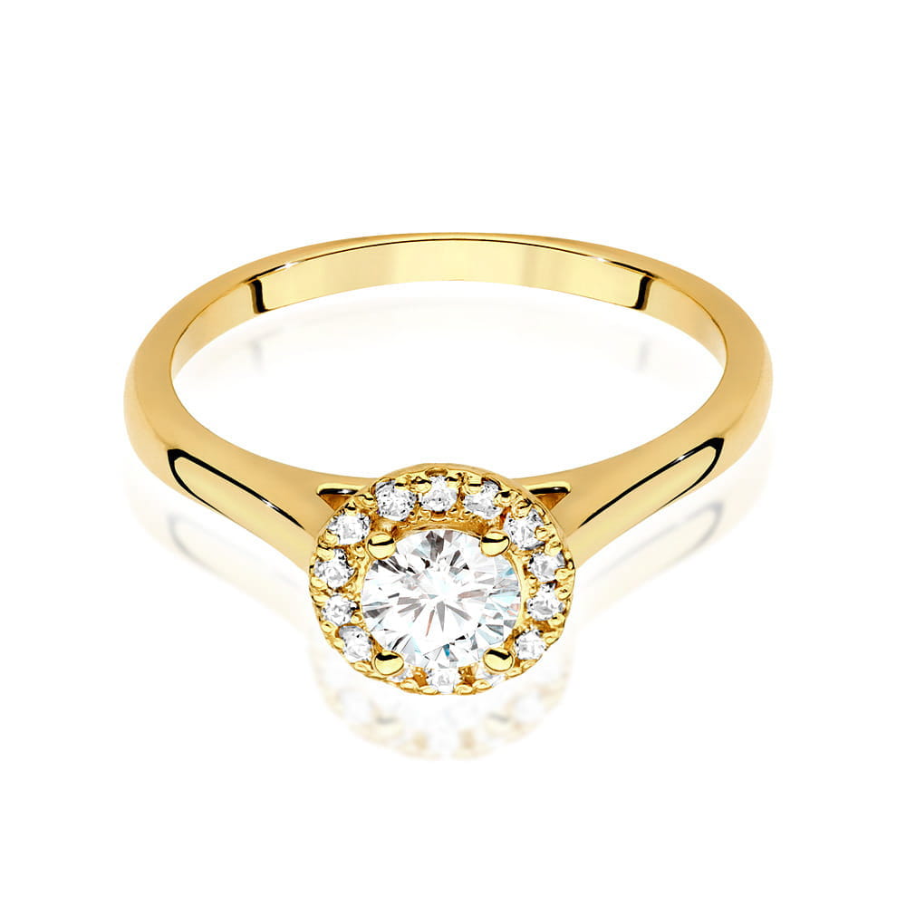 Inel Aur 9K cu Diamante Naturale 0.52 ct