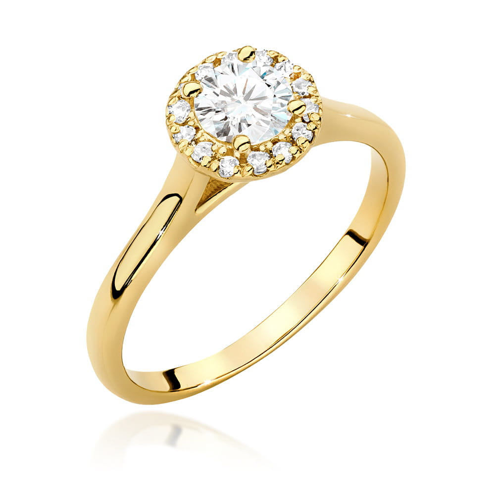 Inel Aur 9K cu Diamante Naturale 0.62 ct