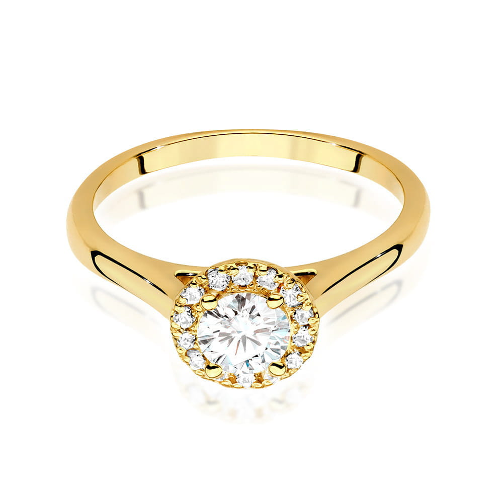 Inel Aur 9K cu Diamante Naturale 0.62 ct