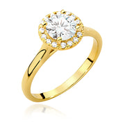Inel Aur 9K cu Diamante Naturale 0.84 ct