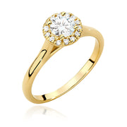 Inel Aur 9K cu Diamante de Laborator 0.62 ct
