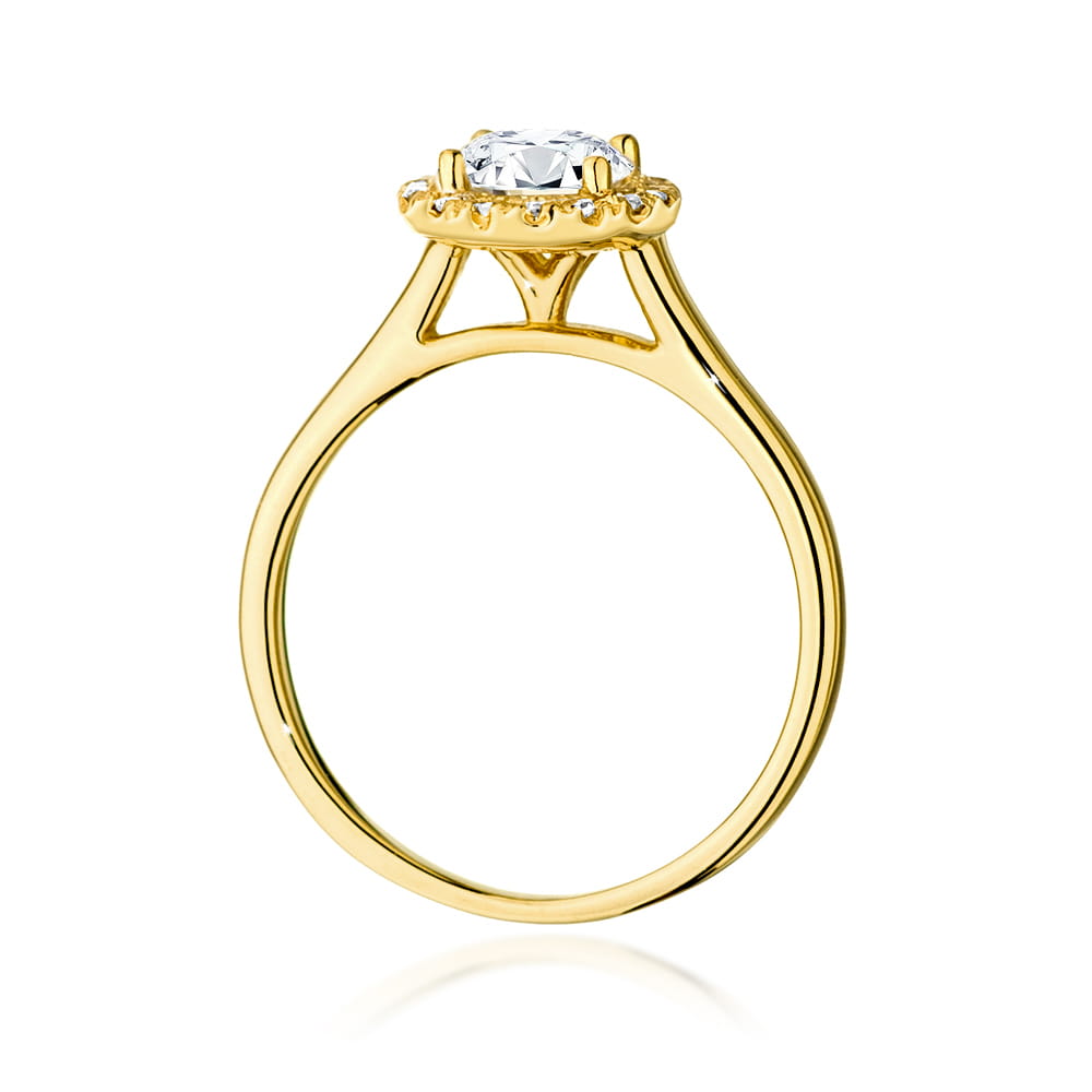 Inel Aur 9K cu Diamante de Laborator 0.84 ct