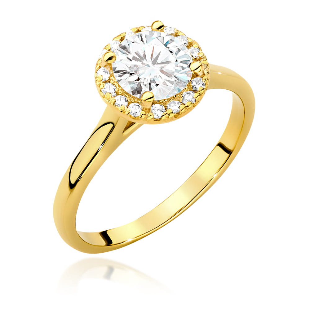Inel Aur 9K cu Diamante de Laborator 1.14 ct