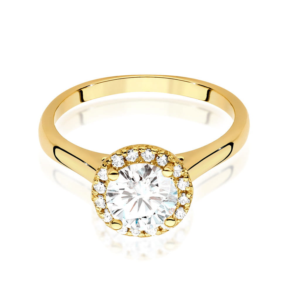 Inel Aur 9K cu Diamante de Laborator 1.14 ct