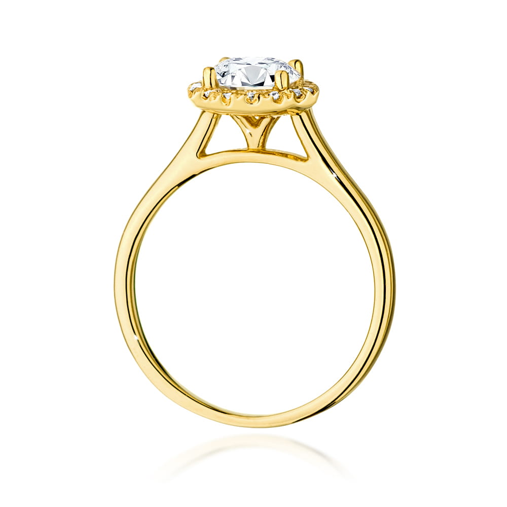 Inel Aur 9K cu Diamante de Laborator 1.14 ct