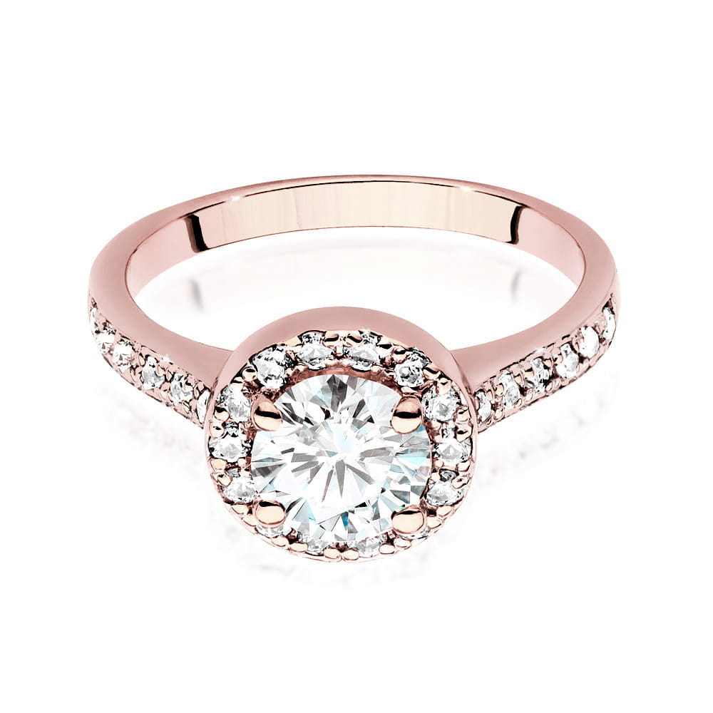 Inel Aur 14K cu Diamante de Laborator 1.38 ct