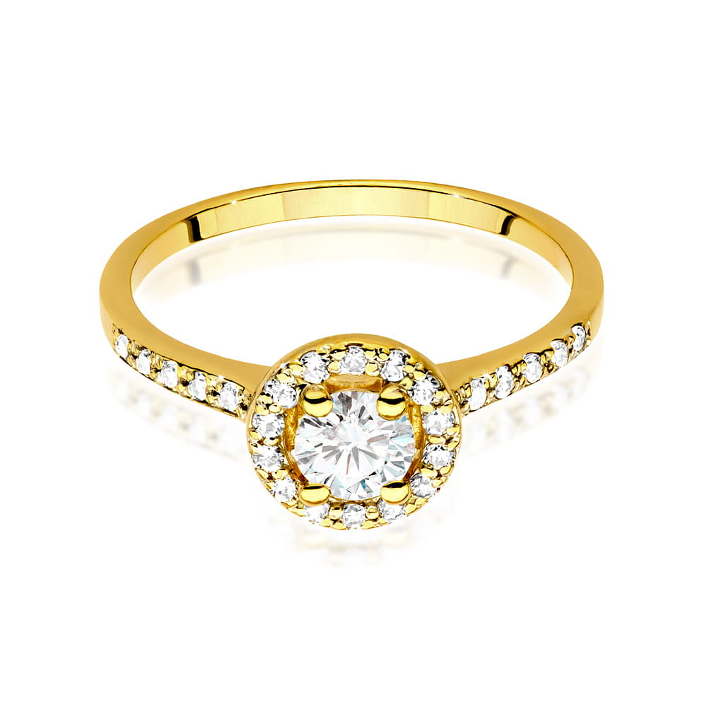 Inel Aur 9K cu Diamante Naturale 0.64 ct