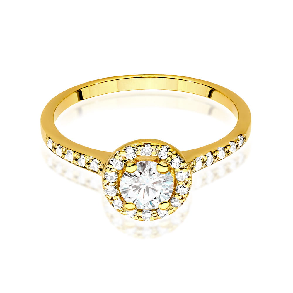 Inel Aur 9K cu Diamante Naturale 0.74 ct