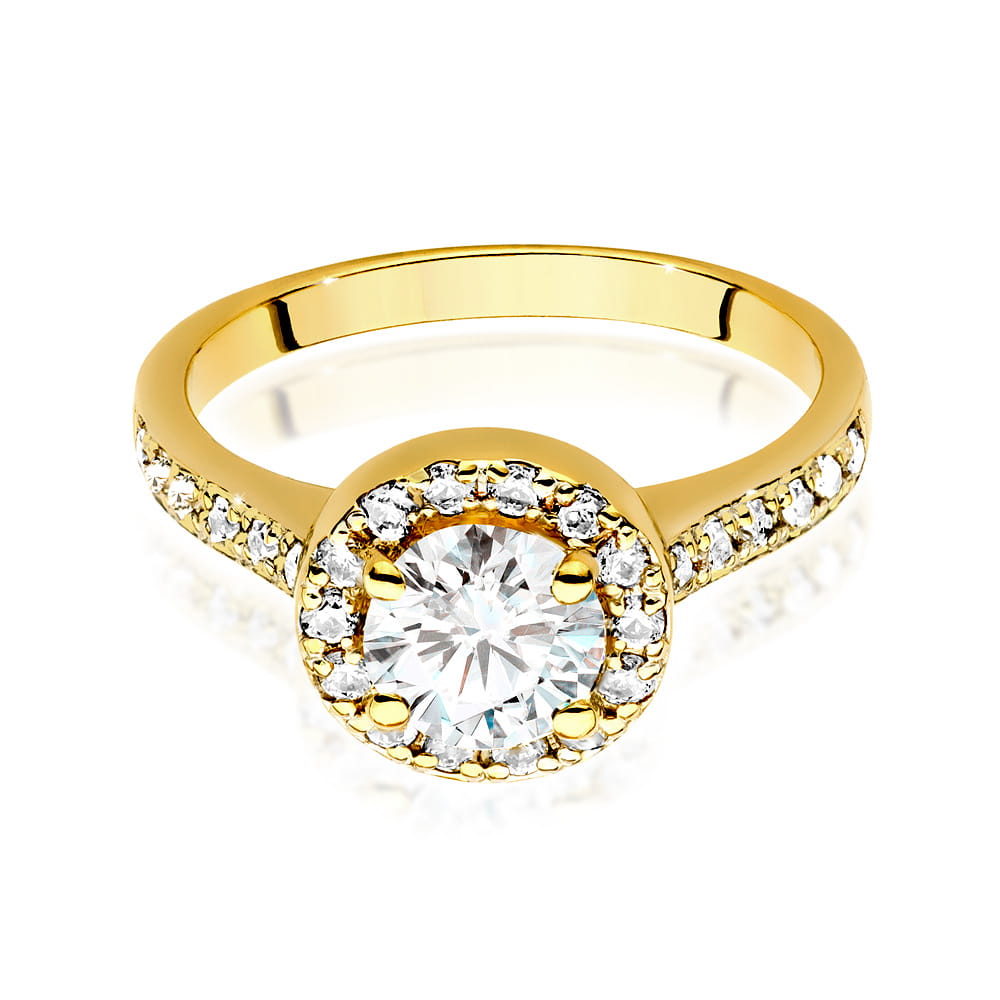 Inel Aur 9K cu Diamante Naturale 1.08 ct