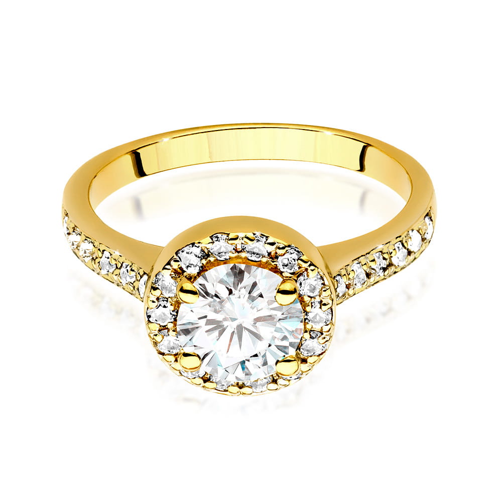 Inel Aur 9K cu Diamante Naturale 1.38 ct
