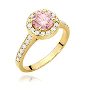Inel Aur 9K cu Diamante Roz de Laborator 1.38 ct