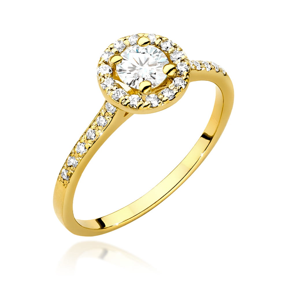 Inel Aur 9K cu Diamante de Laborator 0.64 ct