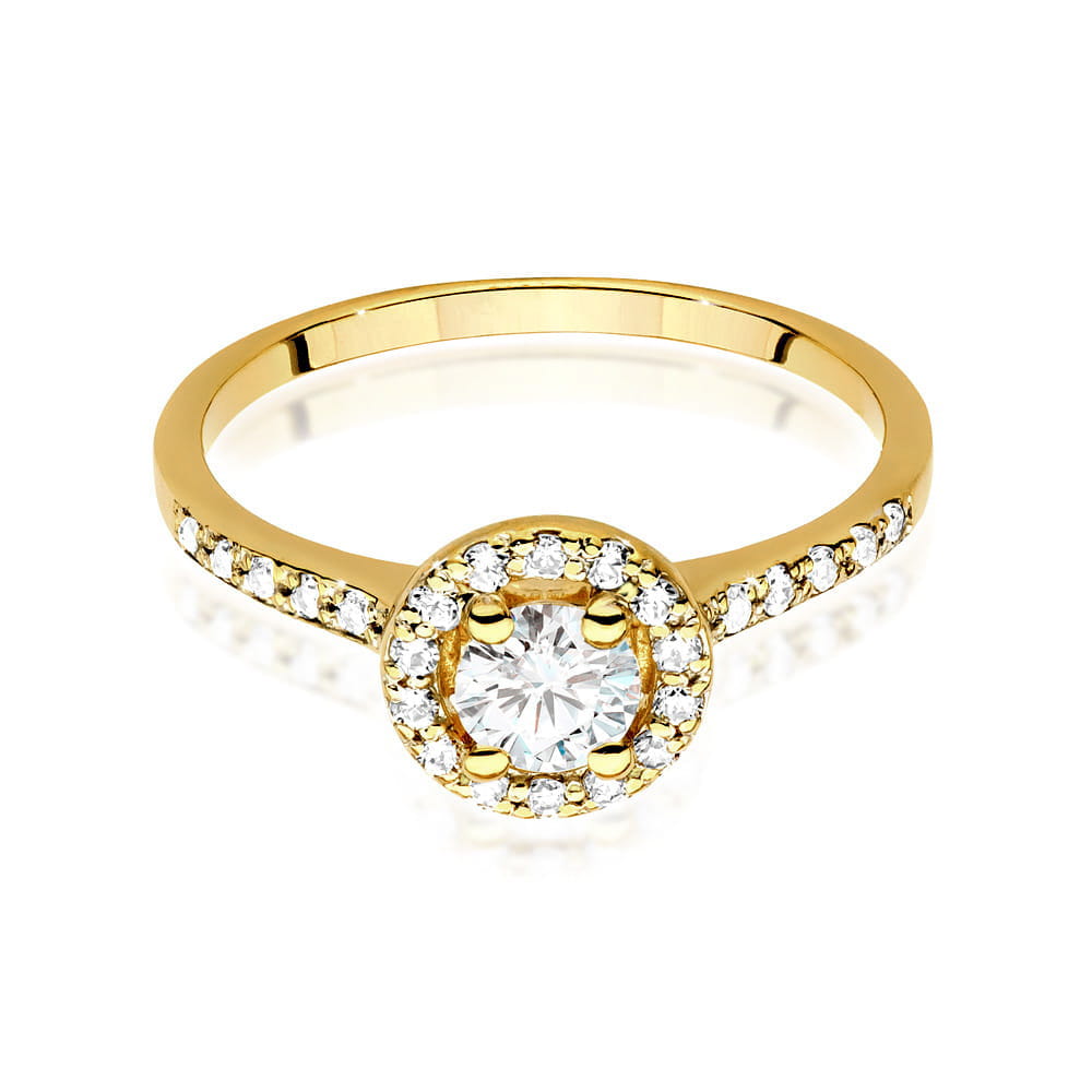 Inel Aur 9K cu Diamante de Laborator 0.64 ct
