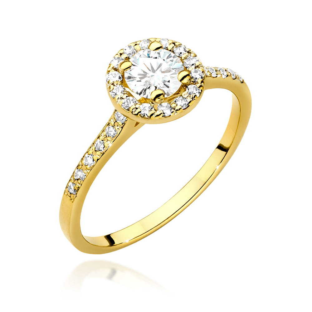 Inel Aur 9K cu Diamante de Laborator 0.74 ct