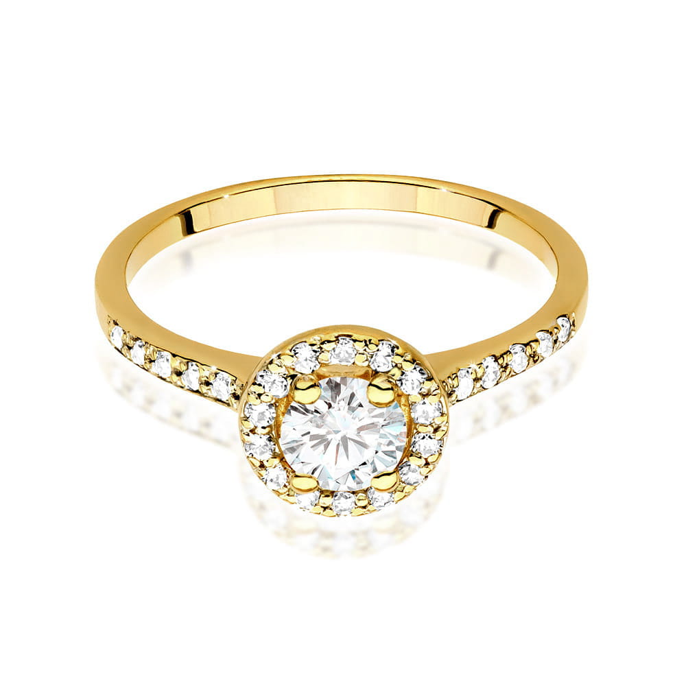 Inel Aur 9K cu Diamante de Laborator 0.74 ct